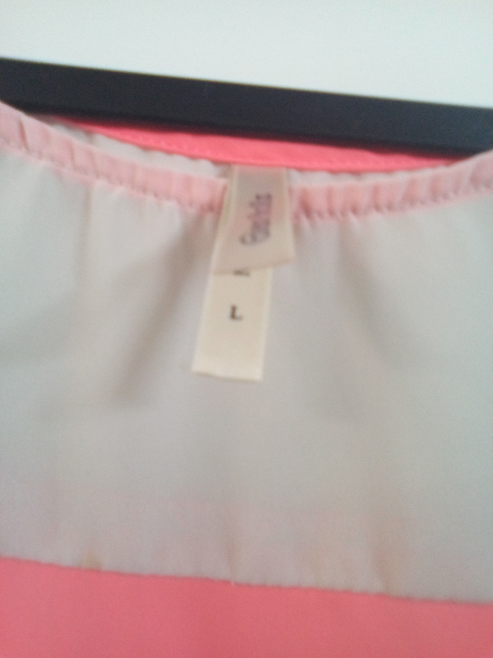 Glam Dollz 2010s Colorblock Corporate Casual Twee Sheer Flowy Blouse Size Large - Picture 4 of 8